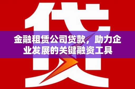 措勤金融租赁公司贷款，助力企业发展的关键融资工具