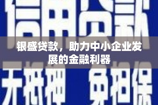 马尔康银盛贷款，助力中小企业发展的金融利器