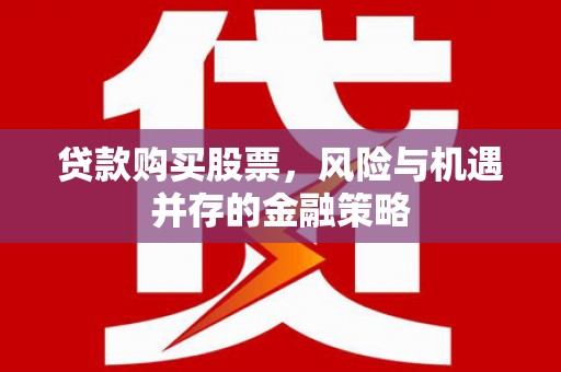 彝良贷款购买股票，风险与机遇并存的金融策略