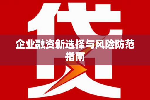 湖滨企业融资新选择与风险防范指南
